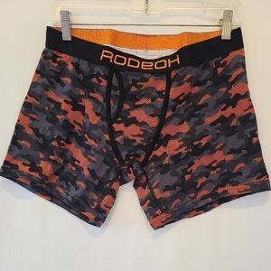 NEW Rodeoh Top Load Pack Orange, Black, Grey Camo Boxer Size L NWT
